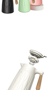 <span class=keywords><strong>Pichet</strong></span> à café sous vide de 1000 ml avec poignée en <span class=keywords><strong>bois</strong></span>, prix abordable pour le Brésil - Product Image 2