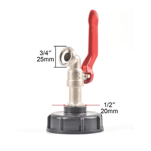 Raccord d'eau 1/2'' 3/4'' 1'' pour tuyau de jardin, connecteur de robinet S60 à filetage grossier, coudé pour réservoir IBC, connecteur de tuyau PE - Product Image 6
