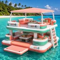 Plateforme flottante gonflable résistante aux vagues pour les zones côtières, pour le repos et les divertissements aquatiques en plein air