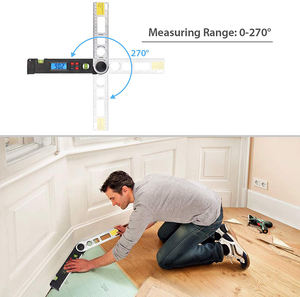 Rapporteur numérique en acier avec écran LCD de haute qualité, goniomètre 0-270 degrés outil de mesure électronique carré - Product Image 6