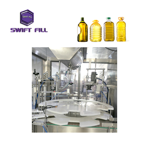 Machine rotative à tête unique pour grands fûts d'huile 1L-10L Placement manuel du couvercle Capsulage automatique Une <span class=keywords><strong>unit</strong></span>é pour les emballages en verre de remplissage de gel - Product Image 1