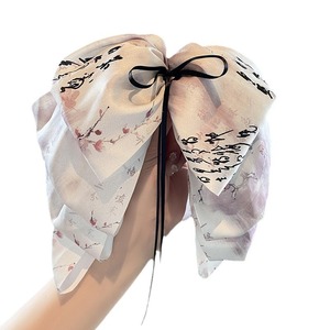 Pinza para el pelo con lazo de cinta con diseño de pintura a la tinta, nuevo estilo chino, pinza de resorte moderna para la parte posterior de la cabeza, moderna y versátil. - Product Image 5
