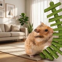 Jouet à suspendre en forme de bâtonnet de foin de Timothy naturel pour hamster, hamster syrien, et petaur d'Inde - Vente en gros