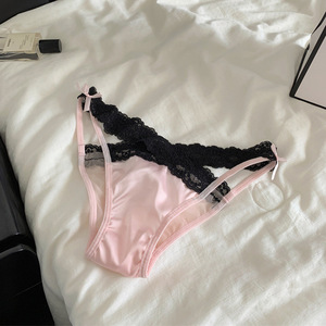 Spitze <span class=keywords><strong>Low</strong></span> Rise Pure Lust Bogen Sexy Trans lucent Seduction Frauen Atmungsaktive Baumwolle Damen Höschen Unterwäsche Günstiger Preis - Product Image 1