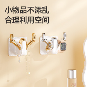 <b>Adhesive</b> <b>Hook</b> Wall Mounted Strong <b>Adhesive</b> Punch Free Kitchen Bathroom Door Storage <b>Hook</b> Rectangle Polished Finish - Product Image 4