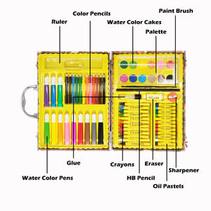 Kit gambar pensil warna-warni 68 potong, Kit seni lukis minyak, hadiah untuk seniman muda - Product Image 2