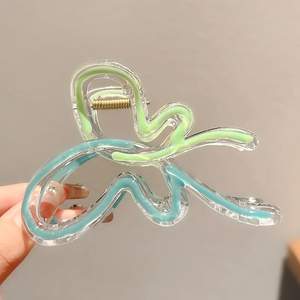 وصل حديثاً مشابك شعر بلاستيكية بتصميم فراشة وألوان متدرجة، مشابك شعر كبيرة وعصرية، إكسسوارات شعر - Product Image 6