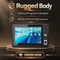 Tablette Kiosque Iris Certifiée RoHS avec Lecteur d'Empreintes Digitales, 8 Pouces, MTK, 6 Go de RAM, 128 Go, Lecteur NFC, Lisible en Pleine Lumière du Soleil, pour Élections, Banque et Finance