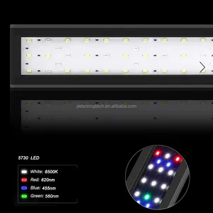 Dẫn ánh sáng hồ cá, siêu mỏng quang phổ đầy đủ bể cá ánh sáng cho 12 "~ 20" hồ cá, ánh sáng nhà máy với Dimmable điều chỉnh hẹn giờ