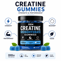 Gummies de créatine monohydrate personnalisées pour le sport, 5g, pour la croissance musculaire et l'augmentation de l'énergie avec soutien immunitaire