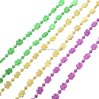 Collier de perles Mardi Gras populaire petit Dollar Design Thanksgiving Chine gros décor de perles à la mode pour les rassemblements festifs