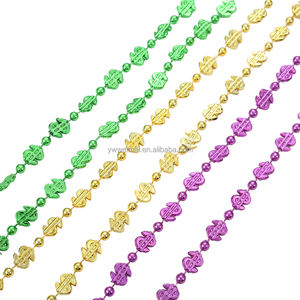 Mardi Gras kalung manik populer kecil desain Dollar Thanksgiving grosir Tiongkok Dekorasi manik modis untuk pertemuan meriah - Product Image 6