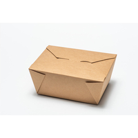 Kraft brun Emballage de Restauration Rapide Conteneur Aller Conteneurs Alimentaires Jetables En Papier À Emporter Boîte de Nourriture