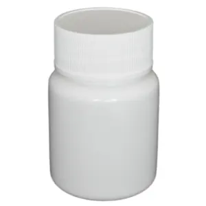 批发70毫升口服固体药用白色HDPE瓶，带螺旋盖保存药物
