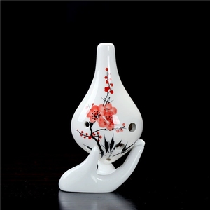 Ocarina en céramique de style chinois à 6 trous, avec peinture à l'encre et motifs de dessins animés, pour l'apprentissage musical des étudiants (vente en gros) - Product Image 6