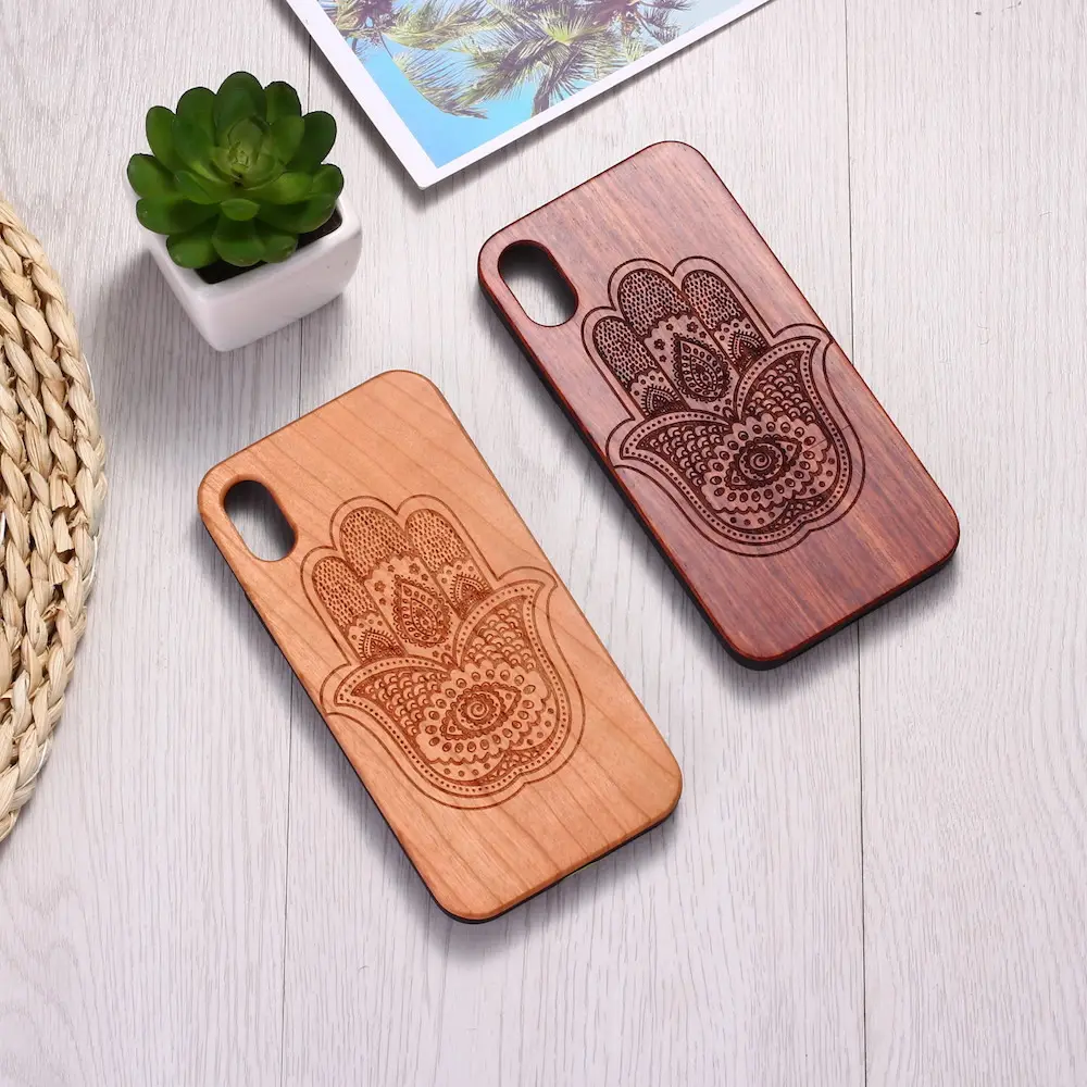 Radium Snijwerk Hout Voor Iphone15pro Cartoon Palm 8P Huali 7 Mobiele Telefoon Shell Tpu Apple Xr Beschermhoes