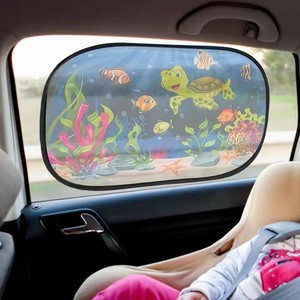 Y0022 voiture fenêtre couvre statique s'accrochent Films autocollants pour bloquer UV dessin animé éblouissement bloqueur maille bouclier Protection électrostatique - Product Image 5