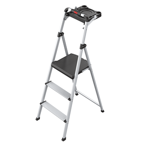 3 bước Thang gấp bước Phân san lấp mặt bằng công cụ thang nhôm với khay - Product Image 1