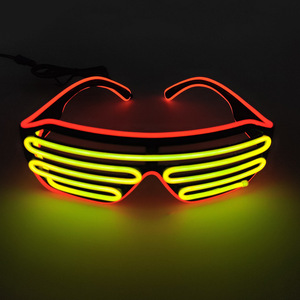 Vendita all'ingrosso di natale icona di otturatore per feste di Natale regalo promozionale che cambia colore prodotti di vendita calda occhiali a LED Shinny Sunray - Product Image 5