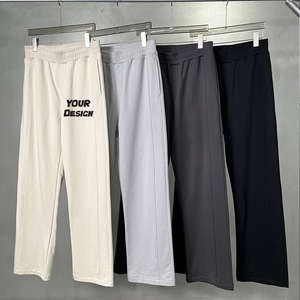 Fabricant de pantalons de survêtement personnalisés 350 g/m² coupe régulière décontractée, pantalons de <span class=keywords><strong>jogging</strong></span> à jambe large et <span class=keywords><strong>évasé</strong></span>e - Product Image 1