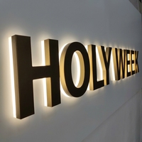 DakeSign OEM ODM Enseigne lumineuse 3D rétroéclairée pour boutiques de luxe, personnalisable, publicité, décoration, conception gratuite, panneau d'affichage