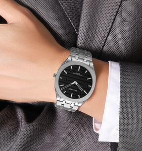 Reloj de Lujo para Hombre SKMEI 9372, Edición Limitada, con Correa de Acero Inoxidable, Caja de Aleación de Zinc, Esfera con Indicadores, Movimiento de Cuarzo - Product Image 1