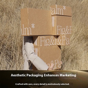 <strong>Custom</strong> Kraft <strong>Paper</strong> Corrugated <strong>Boxes</strong> For Apparel Clothes Packaging Matt Lamination Foil Specifications For Mailing &amp; Shipping - Product Image 2