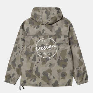 Áo hoodie cỡ lớn kiểu dáng thể thao, chất liệu French Terry, màu xanh lá cây trơn, họa tiết rằn ri, thiết kế OEM tùy chỉnh, thời trang đường phố, dành cho nam. - Product Image 6