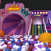 Centre de divertissement pour enfants, aire de jeux intérieure commerciale, équipement de parc d'attractions, jeux souples, 200 m², utilisation scolaire, 50-100 enfants