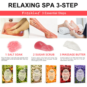 Kit de Spa para Pedicura, Set de Cuidado de la Piel de los <span class=keywords><strong>Pies</strong></span>, Pedicura de Lujo en 3 Pasos con Sal para Pedicura, Exfoliante y Loción de <span class=keywords><strong>Masaje</strong></span> - Product Image 3