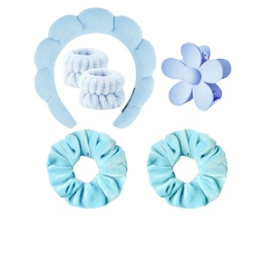 Fascia Spa fascia da polso con fermaglio per capelli per la cura della pelle per il lavaggio del viso antiscivolo per il trucco gonfio fascia da polso - Product Image 5