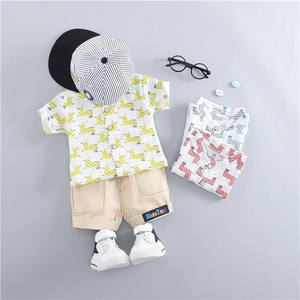 US Clothing Imports <b>Boys</b> Sports Set Clothing Push <b>up</b> Pants and Bamboo <b>Boy</b> Applique T Shirt Children - Product Image 3