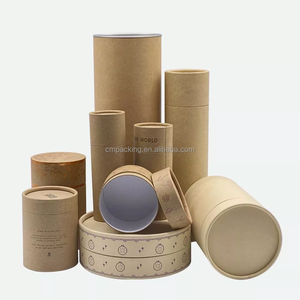 Boîte à tubes ronds en <span class=keywords><strong>papier</strong></span> Kraft, noix, grains, cadeau, bonbons, chocolat, thé, café, aliments, <span class=keywords><strong>cylindre</strong></span>, emballage artisanal en carton, boîtes à tubes - Product Image 5