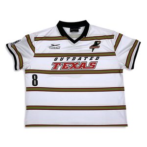 Camiseta de Fútbol Corta Personalizable, Sublimada, Transpirable, de Secado Rápido, 100% Poliéster, Blanca y Roja, Estilo Casual - Product Image 3