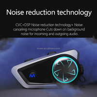 Casque Bluetooth Inveer 1000m Duplex pour accessoires de casque, casque interphone pour moto X5, accessoires pour moto