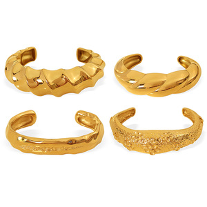 Fashion <b>Bangle</b> Zinc Alloy Irregular Open Cuff <b>Bracelet</b> For Women Luxury Statement Jewelry - Product Image 5