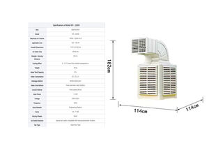 Raffrescatore d'aria portatile con serbatoio d'acqua, utilizzabile come ventilatore ecologico per eventi, terrazze e fabbriche - Product Image 6