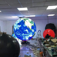 Pantalla LED Flexible a Color P2 para Interiores, Pantallas LED Esféricas Curvas a Todo Color para Pared, para Publicidad en Eventos Comerciales Móviles