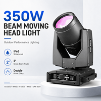 Luz de haz móvil Sharpy de 350W 17R con doble prisma, impermeable IP65, 16 canales DMX512, Gobo, para escenarios exteriores, conciertos y teatro (Stock en EE. UU.)