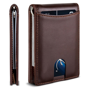 Men's <b>RFID</b> <b>Blocking</b> Leather Credit Card <b>Wallet</b> Slim Minimalist Design for Everyday Use - Product Image 1