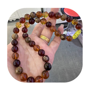 <span class=keywords><strong>Collana</strong></span> di Cristalli di <span class=keywords><strong>Ambra</strong></span> Giallo Scuro Naturale 11-12mm, Alta Qualità, <span class=keywords><strong>Pietra</strong></span> Spirituale per Guarigione e Reiki - Product Image 1