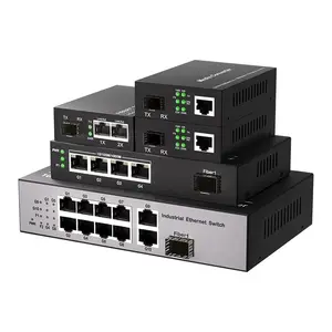 SFP Media Converter 1 SFP Slots With 1-10 10/100/1000Mbps RJ45 Ports Gigabit Fiber Optic Media Converter