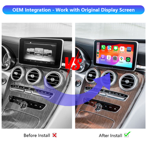 Không dây Carplay cho Mercedes Benz A/B/C/E/S/CLA/GLA/GLC/CLS/GLe W205 W222 x253 ntg5.0 Android tự động Airplay OEM màn hình nâng cấp - Product Image 6