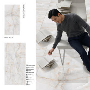 Azulejos de Porcelana con Aspecto de Mármol Crema Marfil 600x1200mm Brillantes y Pulidos para Pisos Interiores - Product Image 4