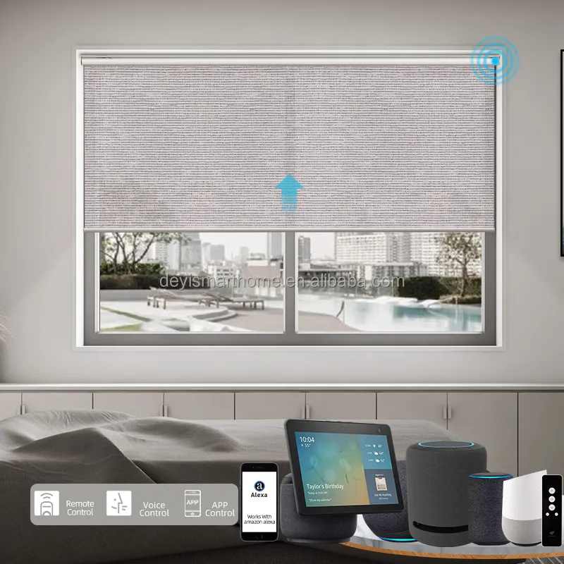 Deyi Smart Home Cordless telecomando finestra avvolgibile tessuto interno tende oscuranti in vetro oscuranti