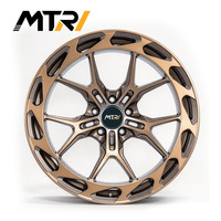 جنوط سيارات الركاب MTRI من 2/3 قطع مقاس 18 و19 و20 بوصة 5x114.3 5x112 5x120 من سبائك الألومنيوم المطروقة بلون ذهبي داكن