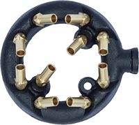 17 km 41,000 BTU — ensemble de brûleur en fonte, 10 Jets, système de contrôle de flamme et régulateur de haute pression avec tuyau pour le bricolage, fourchette P
