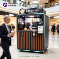 Robot de café commercial intelligent avec impression de motifs DIY, robot barista pour le divertissement au bureau et dans les lieux publics