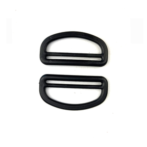 Preto ajustável cinto fivelas com plástico forte Loops retângulo anéis pacote acessórios metade D anéis - Product Image 2