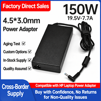 Chargeur pour ordinateur portable 150W compatible avec HP Pavilion Gaming OMEN 19.5V 7.7A Adaptateur secteur (connecteur 4.5 X 3.0mm)